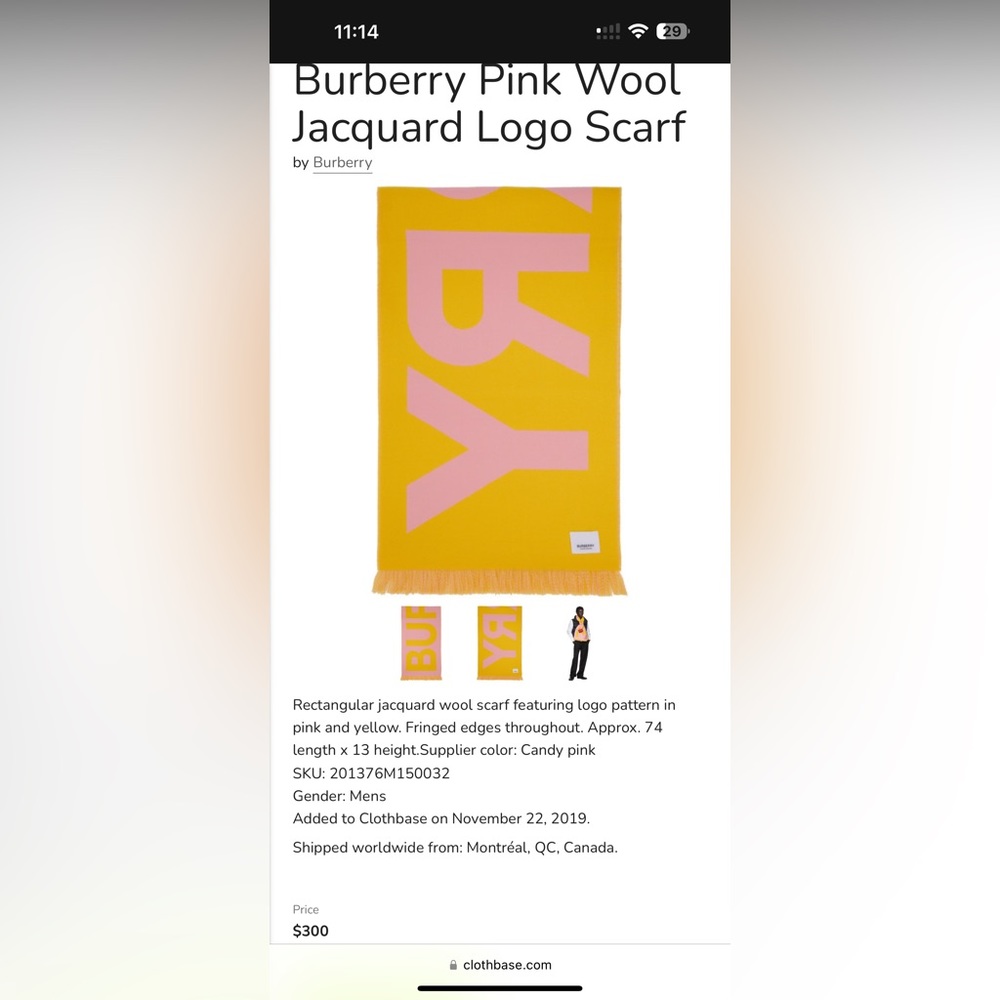 Burberry Wool Jacquard Logo Scarf 🤍 - Picture 5 of 8